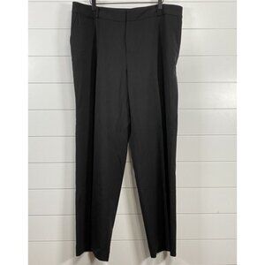 Lauren Ralph Lauren Womens Wool Blend Wide Leg Dress Pants 18W Gray Careerwear